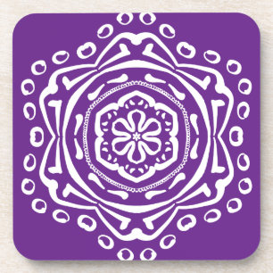 Eggplant Mandala Untersetzer