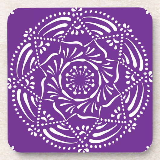 Eggplant Mandala Untersetzer (Vorderseite)