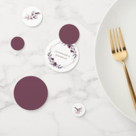 Eggplant Mauve Pink Lila Blush Pink Blätter Konfetti