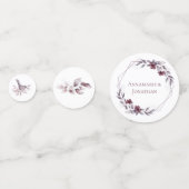 Eggplant Mauve Pink Lila Blush Pink Blätter Konfetti (Vorderseiten)