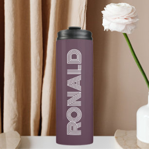 Eggplant Moderne Typografie Personalisiert Thermosbecher