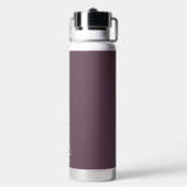 Eggplant Moderne Typografie Personalisiert Trinkflasche (Hinten)