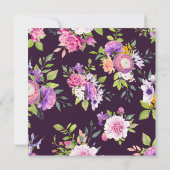 Eggplant Mulberry Wappen Wedding Save The Date (Rückseite)