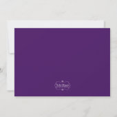 Eggplant Paisley Wedding Foto Save the Date (Rückseite)