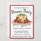 Eggplant Parm Parmesan Italian Food Dinner Party Einladung (Vorderseite)