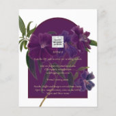 Eggplant Plum Lila Blumenwaldhochzeit (Rückseite)