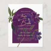 Eggplant Plum Lila Blumenwaldhochzeit (Vorderseite)