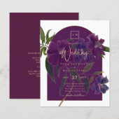 Eggplant Plum Lila Blumenwaldhochzeit (Vorne/Hinten)