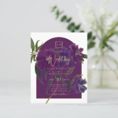 Eggplant Plum Lila Blumenwaldhochzeit (Stehend Vorderseite)