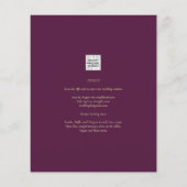 Eggplant Plum Lila Blumenwaldhochzeit (Rückseite)