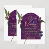 Eggplant Plum Lila Blumenwaldhochzeit (Vorne/Hinten)