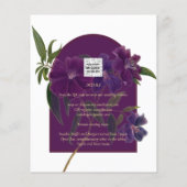 Eggplant Plum Lila Blumenwaldhochzeit (Rückseite)