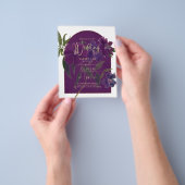 Eggplant Plum Lila Blumenwaldhochzeit Flyer (Gruppe)