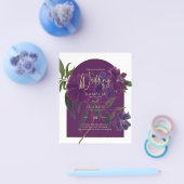 Eggplant Plum Lila Blumenwaldhochzeit Flyer (Einzeln)