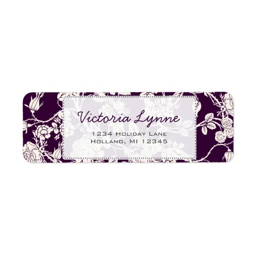 Eggplant-Rose: Rücksendeadresse (Vorne)