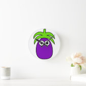 Eggplant Runde Wanduhr (Zuhause)