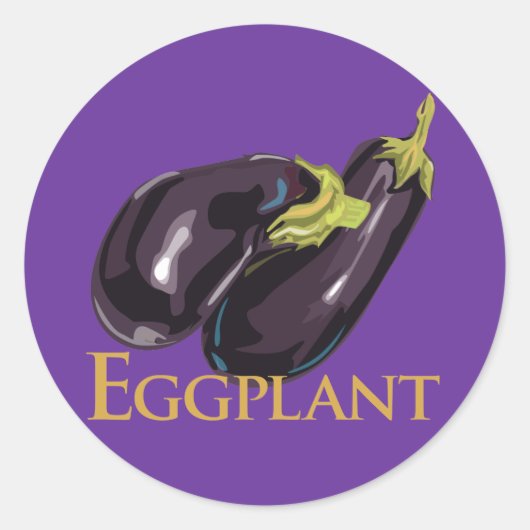 Eggplant Runder Aufkleber (Vorderseite)
