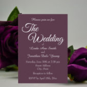 Eggplant Simple Style Wedding Folieneinladung