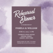 Eggplant Simple Style Wedding Probe Dinner Einladung