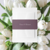 Eggplant Simple Stylized Name Wedding Einladungsbanderole