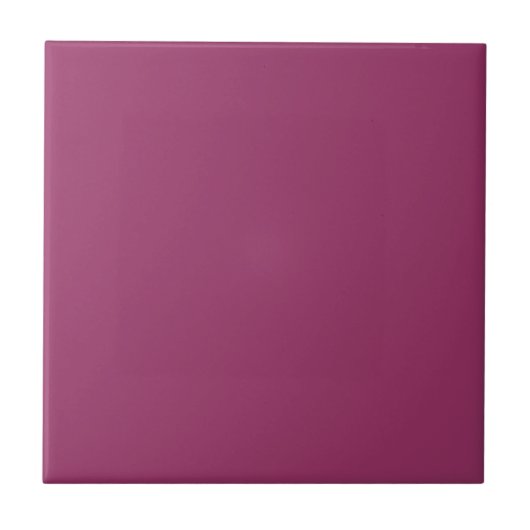 Eggplant Solid Color | Klassisches Elegant Fliese (Vorderseite)