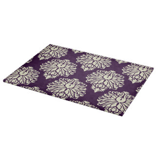 Eggplant Southern Hütte Damask Cutting Board Schneidebrett