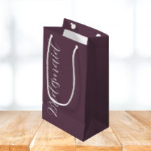 Eggplant Stylisierte Script Wedding Bridesmaid