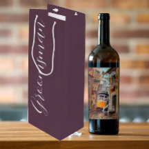 Eggplant Stylized Script Wedding Trauzeuge