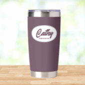 Eggplant Stylized Wedding Bridesmaid Thermobecher