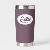 Eggplant Stylized Wedding Bridesmaid Thermobecher (Vorderseite)