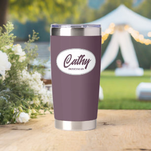 Eggplant Stylized Wedding Bridesmaid Thermobecher