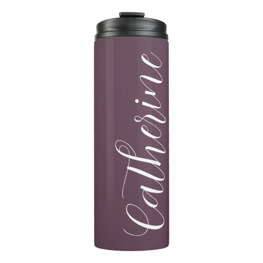 Eggplant Stylized Wedding Bridesmaid Thermosbecher (Vorderseite)