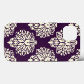 Eggplant Südliche Hütte Damask Case-Mate iPhone Hülle (Rückseite (Horizontal))