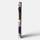 Eggplant Südliche Hütte Damask Case-Mate iPhone Hülle (Rückseite / Links)