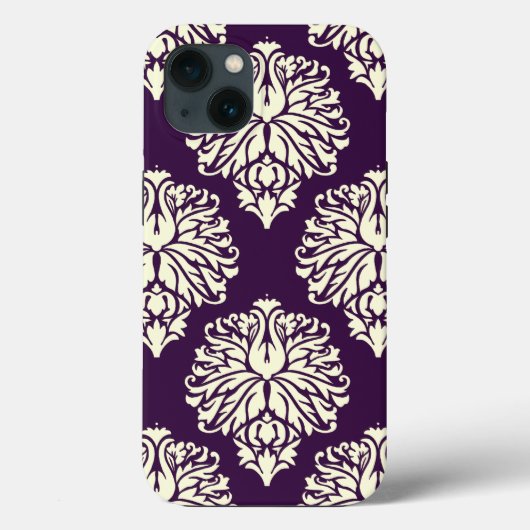 Eggplant Südliche Hütte Damask Case-Mate iPhone Hülle (Rückseite)