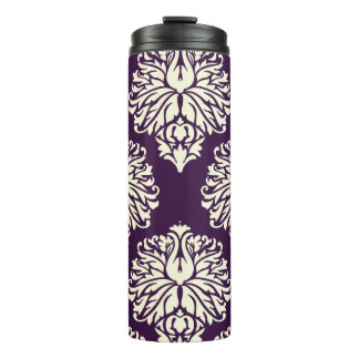 Eggplant Südliche Hütte Damask Thermosbecher
