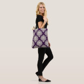 Eggplant Südliche Hütte Damask Toag Tasche (Am Model)