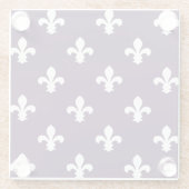 Eggplant Südliche Hütte Fleur de Lys Glasuntersetzer (Rückseite)