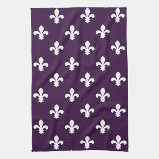 Eggplant Südliche Hütte Fleur de Lys Küchentuch