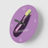 Eggplant Thunder_Cove Runde Wanduhr (Winkel)