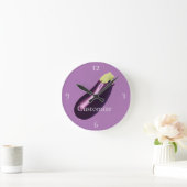 Eggplant Thunder_Cove Runde Wanduhr (Zuhause)