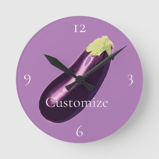 Eggplant Thunder_Cove Runde Wanduhr (Vorderseite)
