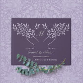 Eggplant Tree of Life Wedding Gästebuch