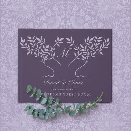 Eggplant Tree of Life Wedding Gästebuch