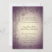 Eggplant und Gold Tint Hochzeit Einladung (Vorderseite)