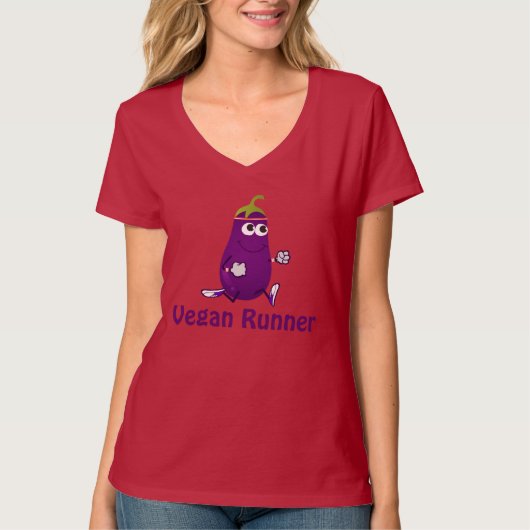 Eggplant Vegan Runner T-Shirt (Vorderseite)