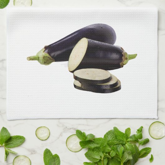 'Eggplants' Küchentuch (Gefaltet)