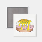 Eggs Benedict Frühstück Diner Food Feinschmecker H Magnet (Vorderseite/Rückseite)