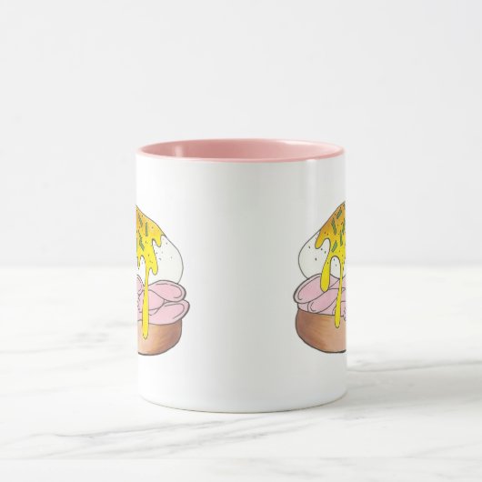 Eggs Benedict Frühstück Diner Food Feinschmecker H Tasse (Zentrum)