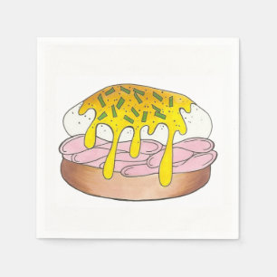 Eggs Benedict Frühstück Küche Feinschmecker Ham Serviette